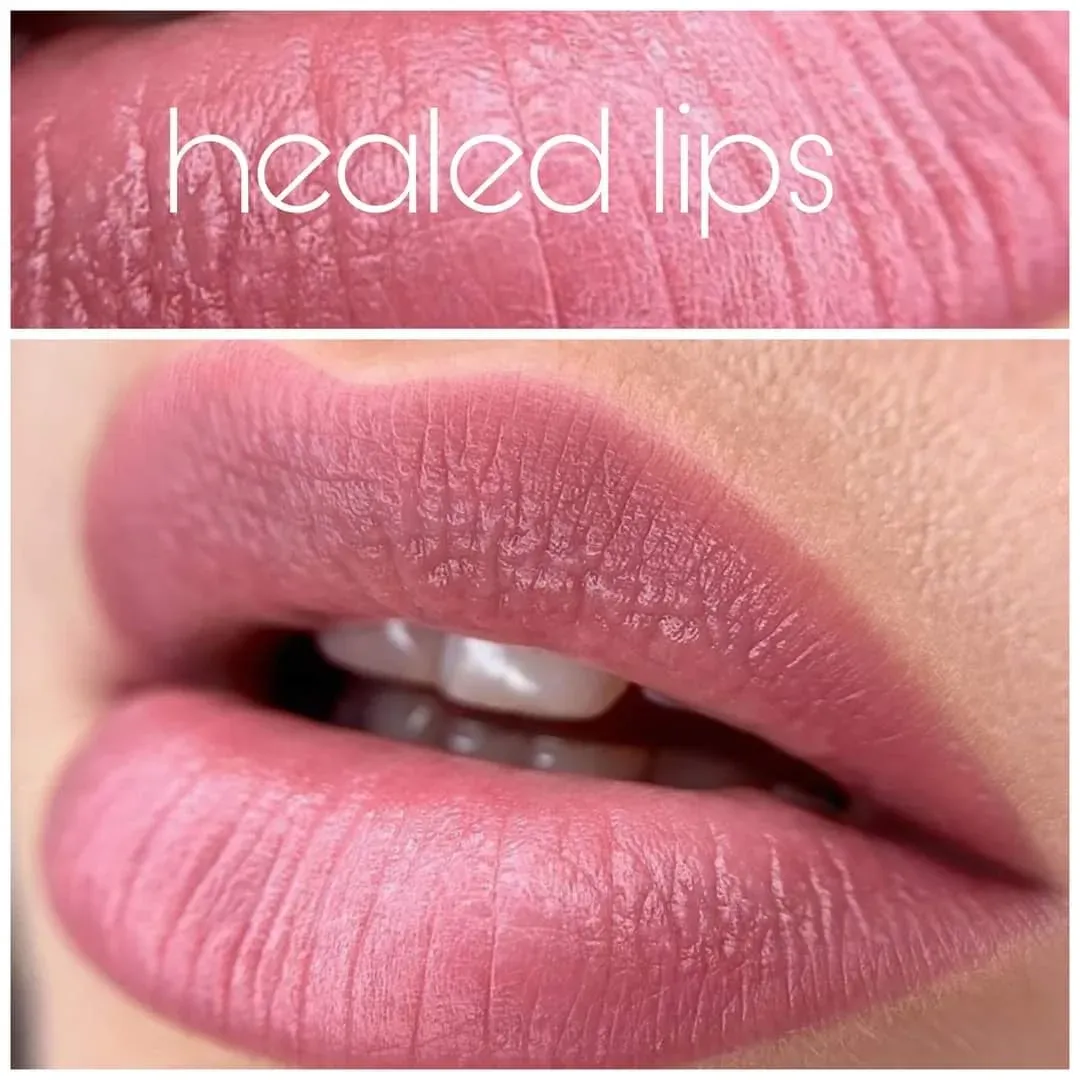 Healed pink lip blush result published by V Beauty Studio