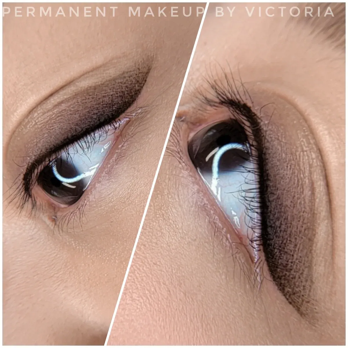 Permanent eyeliner close-up results published by V Beauty Studio